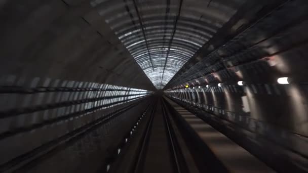 Concept Modern Metro Underground Transport Connection Speed Footage — Stock Video