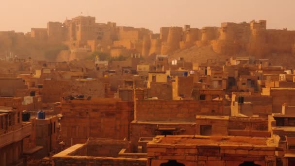 Jaisalmer Fort Time Lapse Material Archivo India — Vídeo de stock