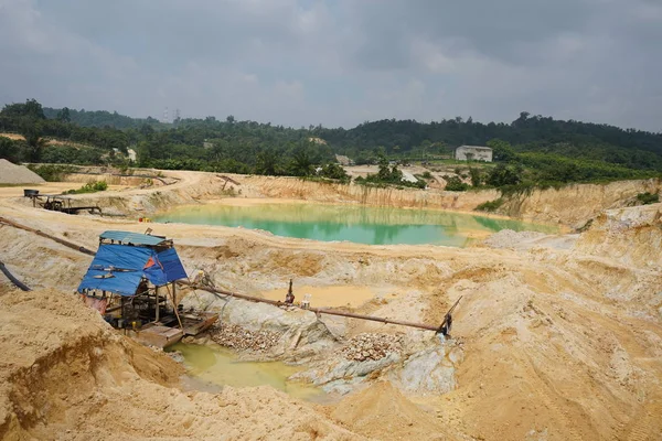 Exploitation Mines Sable Après Déforestation — Photo