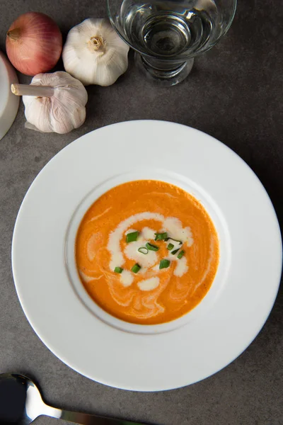 masada baharatlar ile kabak çorbası