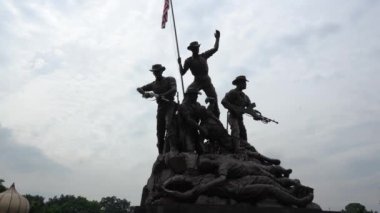 KUALA LUMPUR, MALAYSIA - July 12, 2018: Malaysia's National Monument also known as Tugu Negara in Kuala Lumpur.
