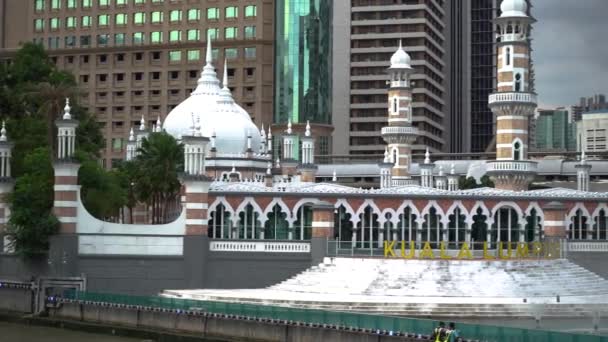 Kuala Lumpur Maleisië Januari 2018 Masjid Lumpur Moskee Het Centrum — Stockvideo