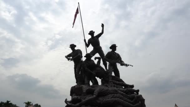 Kuala Lumpur Malasia Julio 2018 Monumento Nacional Malasia También Conocido — Vídeos de Stock