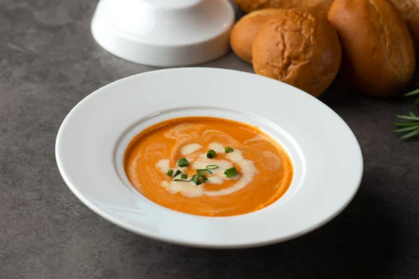 Tomatensoep Een Kom — Stockfoto