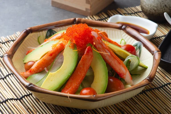 Crab Meat Avocado Salad — Stock Photo, Image