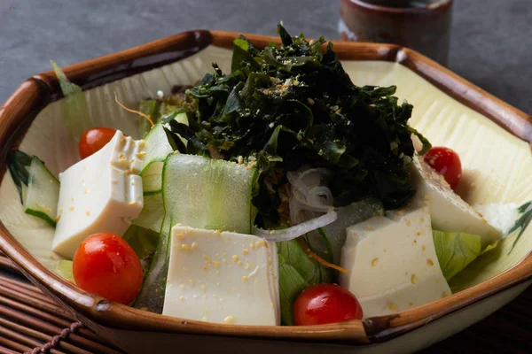 Seaweed Tofu Salad Close Shot — Stock Photo, Image