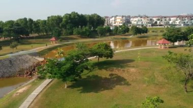 yeşil park lake Ariel görünümü