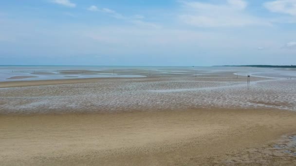 Tiro Drone Bagan Lalang Beach Malasia — Vídeo de stock