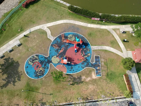 Aerial of an empty playgroun — Stock Image Aerial Empty Playgroun Stock Image