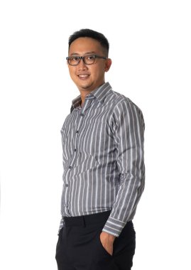 Gülümseyen bir Asya Anne portresi kapatın