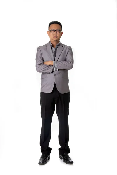 Malay Business Man Isolated White Full Bod — Stock Photo, Image