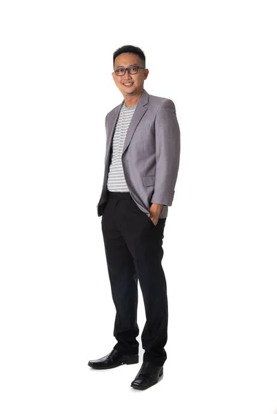 Malay Business Man Isolated White Full Bod — Stock Photo, Image