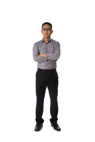 Asian Business Man Isolated White Full Bod Royalty Free Stock Photos