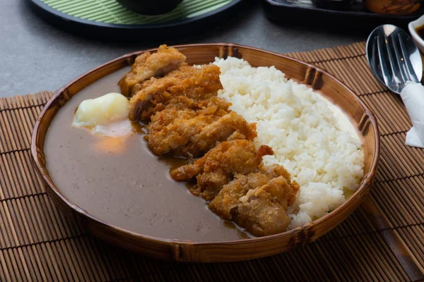 Katsu Curry Riso Curry Con Por Fritto — Foto Stock