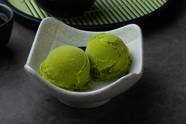 Green Matcha Ice Cream — Stock Photo, Image