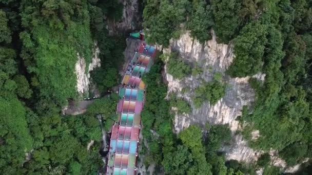 Imágenes Aéreas Cueva Batu Atracción Turística Malasia — Vídeos de Stock