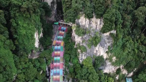 Imágenes Aéreas Cueva Batu Atracción Turística Malasia — Vídeos de Stock