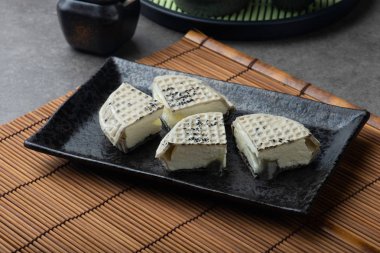 Japon siyah susam gözleme dondurma ile arka plan