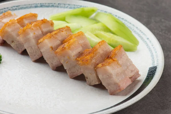 Siu Yuk Carne Porco Assada Crocante Estilo Chinês — Fotografia de Stock