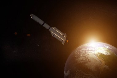 roket hakkında bilinmeyen içine dünya bırakmak için , Nasa tarafından döşenmiş bu görüntünün unsurları , 3d renderin