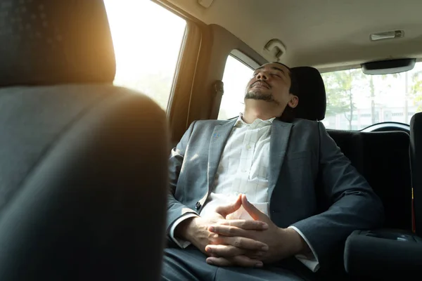 Bliskiego Wschodu Biznesmen Jazda Samochód Spanie — Zdjęcie stockowe