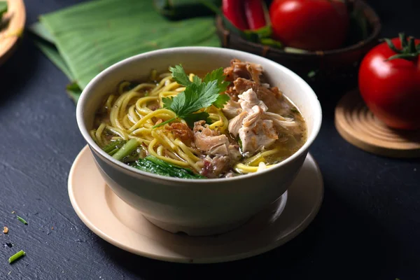 Close Shot Traditional Malay Indonesian Noodle Soup — Stock Photo, Image