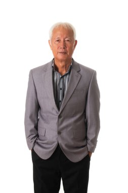 beyaz izole takım üst düzey Asya işadamı