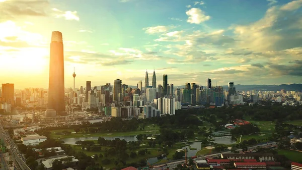 Letecký Pohled Město Kuala Lumpur — Stock fotografie
