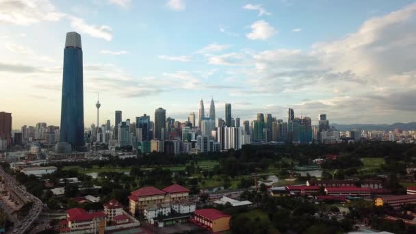 Kuala Lumpur Şehir Malezya Görüntülerini Havadan Görünümü — Stok video