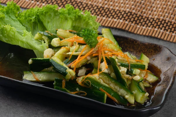 Close Shot Traditional Chinese Stir Fry Cucumber Salad — Stock Photo, Image