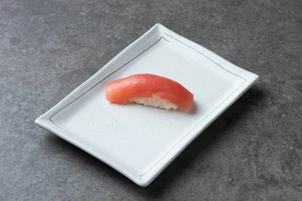 Close Shot Fresh Tuna Sushi Concrete Surface — Stock Photo, Image