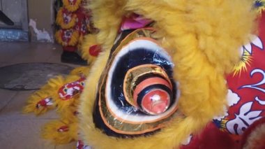 Çince dragon kostüm Festivali için yakın çekim görüntüleri