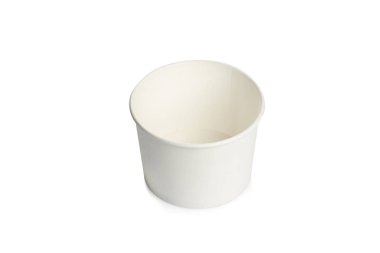 Kağıt gıda konteyner üzerinde beyaz izole