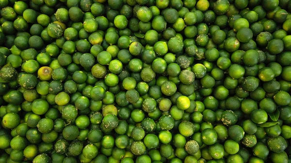 Gros Plan Des Pois Verts Vendus Sur Marché — Photo