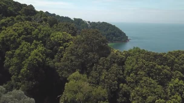 悲観的な日の穏やかな海の空撮 — ストック動画