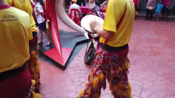Selangor Malaysia February 2019 Drummers Playing Holiday Chinese New Year — Stock Video