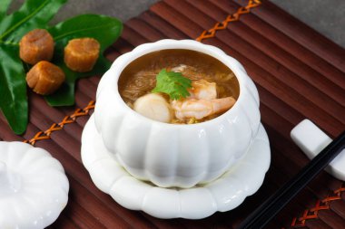 Çinli köpekbalığı yüzgeci çorbası yakın çekim