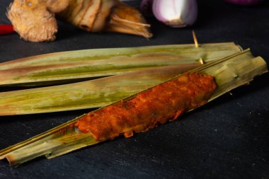 yakın çekim geleneksel yerel gıda otak otak