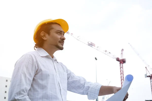Arabic Young Architect Engineer Working Place — Stock Photo, Image