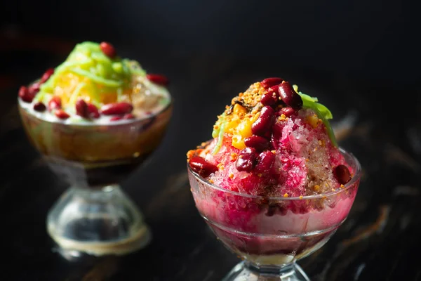 Close Shot Malaysian Traditional Ice Shaved Dessert Called Cendol — Stock Photo, Image