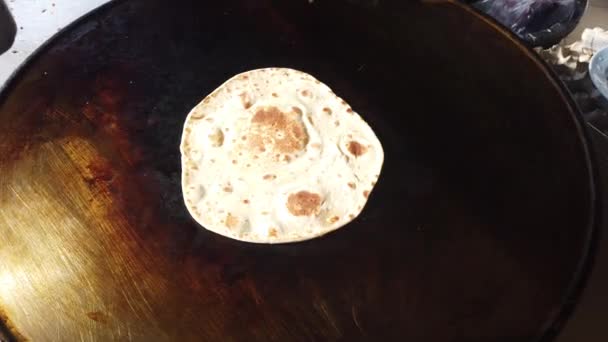 Close Imagens Tradicional Asiático Flapjack Assar Café — Vídeo de Stock