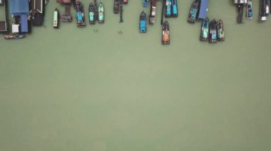 pulau ketam köyünün havadan görünümü, malezya