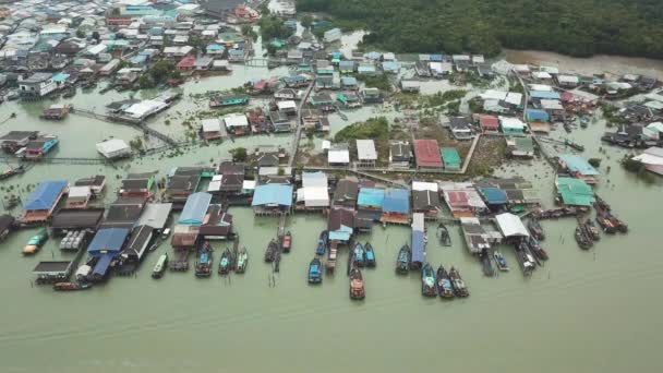 Vue Aérienne Village Pulau Ketam Malaisie — Video