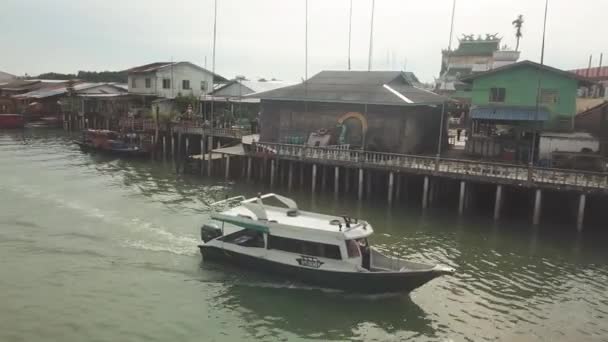 Aerial View Village Pulau Ketam Malaysia — Stock Video