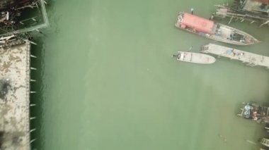 pulau ketam köyünün havadan görünümü, malezya