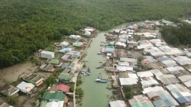 pulau ketam köyünün havadan görünümü, malezya