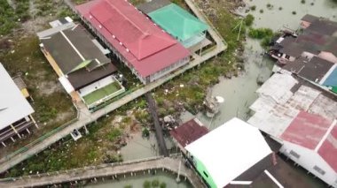 pulau ketam köyünün havadan görünümü, malezya
