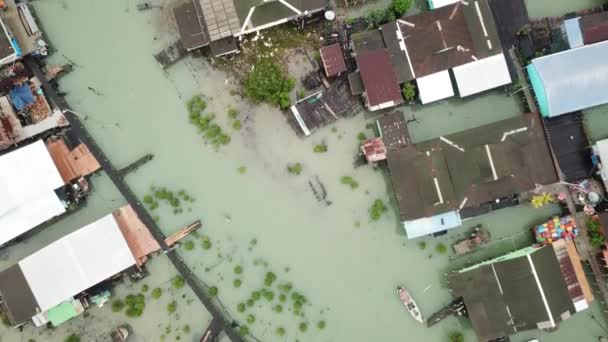 Vista Aérea Aldeia Pulau Ketam Malásia — Vídeo de Stock