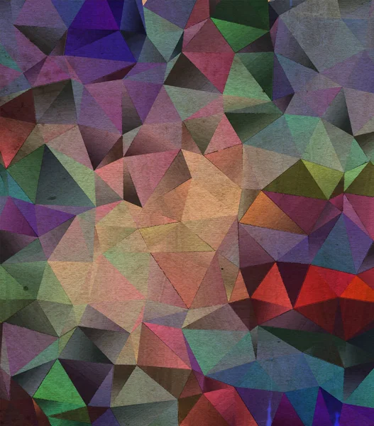 Gradient Fond Texturé Polygonal Coloré Sur Une Vieille Texture Papier — Photo