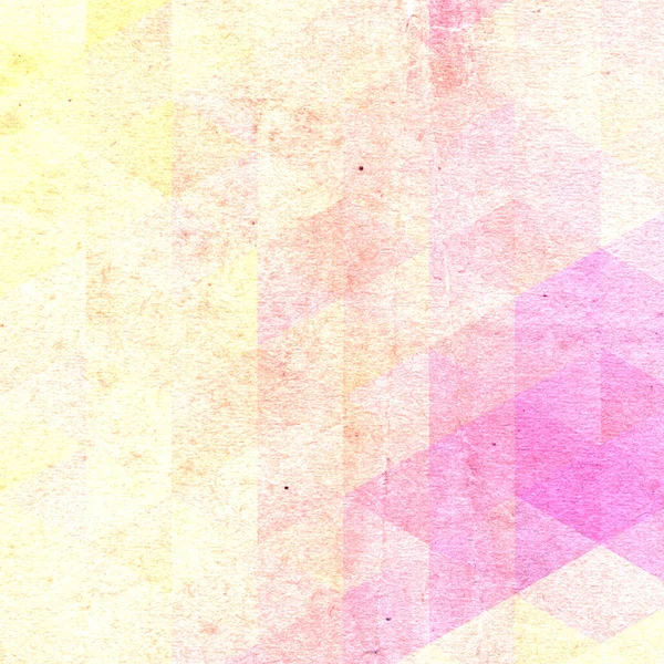 Polygonal Colorful Textured Old Paper Background Yellow Pink Colors Stains — Stock Photo, Image